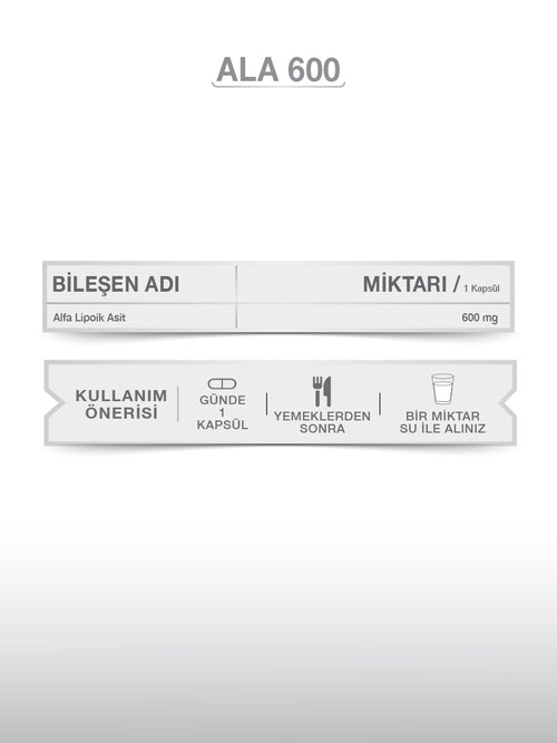 GOODDAY ALFA LİPOİK ASİT (ALA 600)  60 KAPSÜL