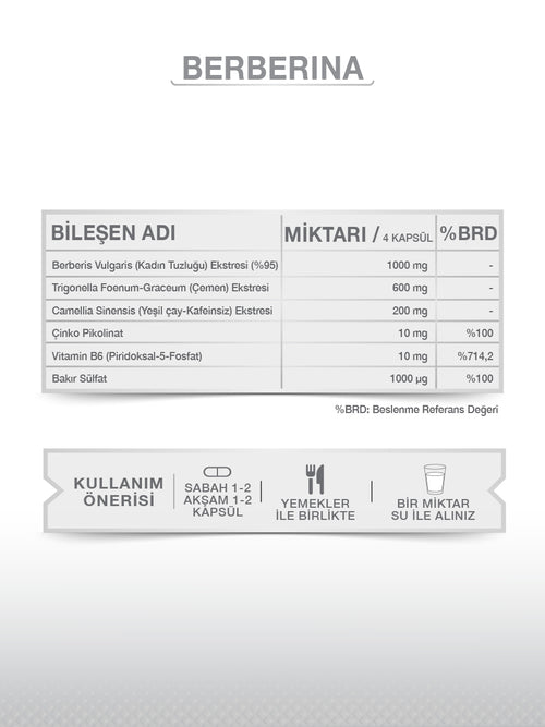 GOODDAY BERBERİNA KAPSÜL 60 KAPSÜL