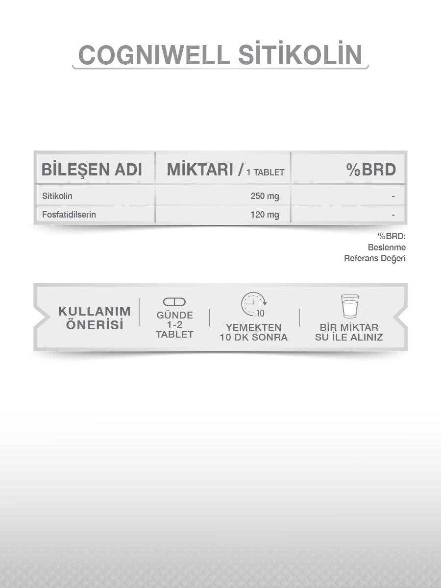 COGNIWELL SİTİKOLİN 30 TABLET