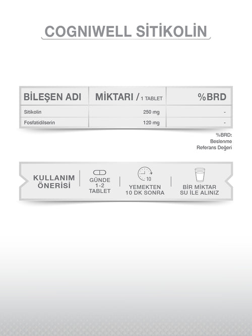 COGNIWELL SİTİKOLİN 30 TABLET