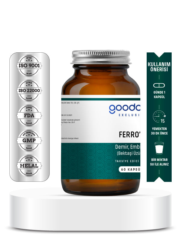 GOODDAY FERRO' C 60 KAPSÜL TAKVİYE EDİCİ GIDA