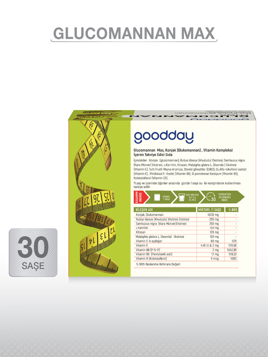 GLUCOMANNAN MAX 30 SAŞE