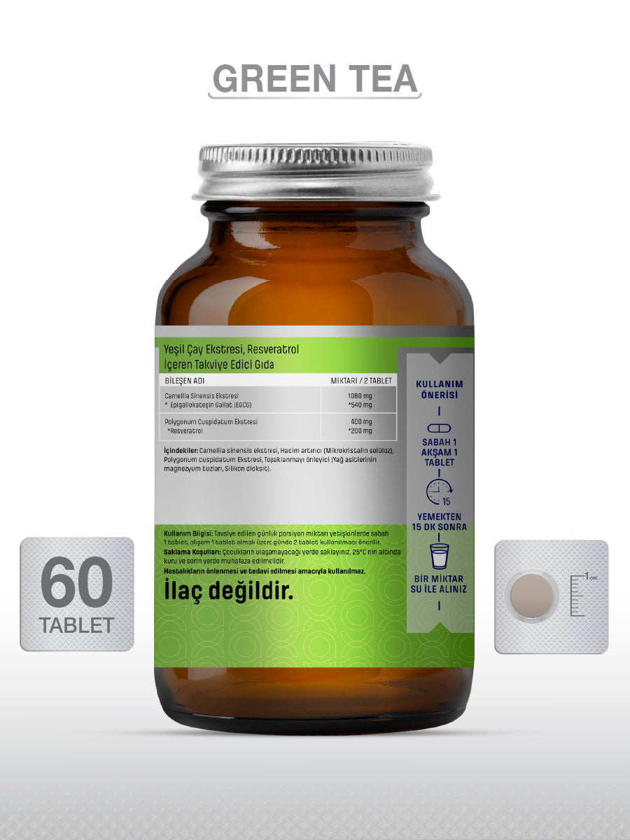 GOODDAY GREEN TEA + RESVERATROL 60 TABLET