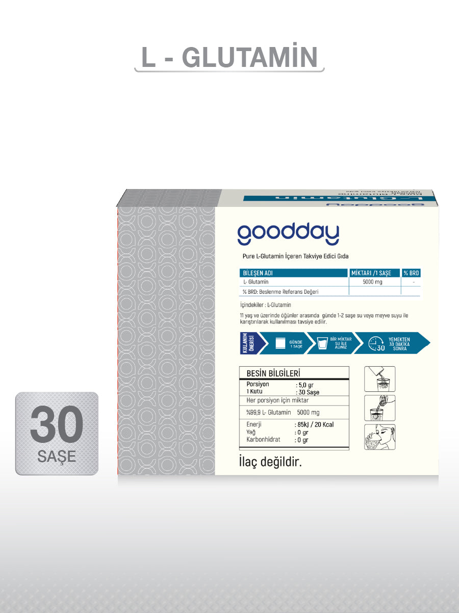 PURE L-GLUTAMIN 30 SAŞE