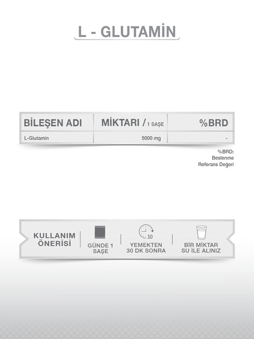 PURE L-GLUTAMIN 30 SAŞE