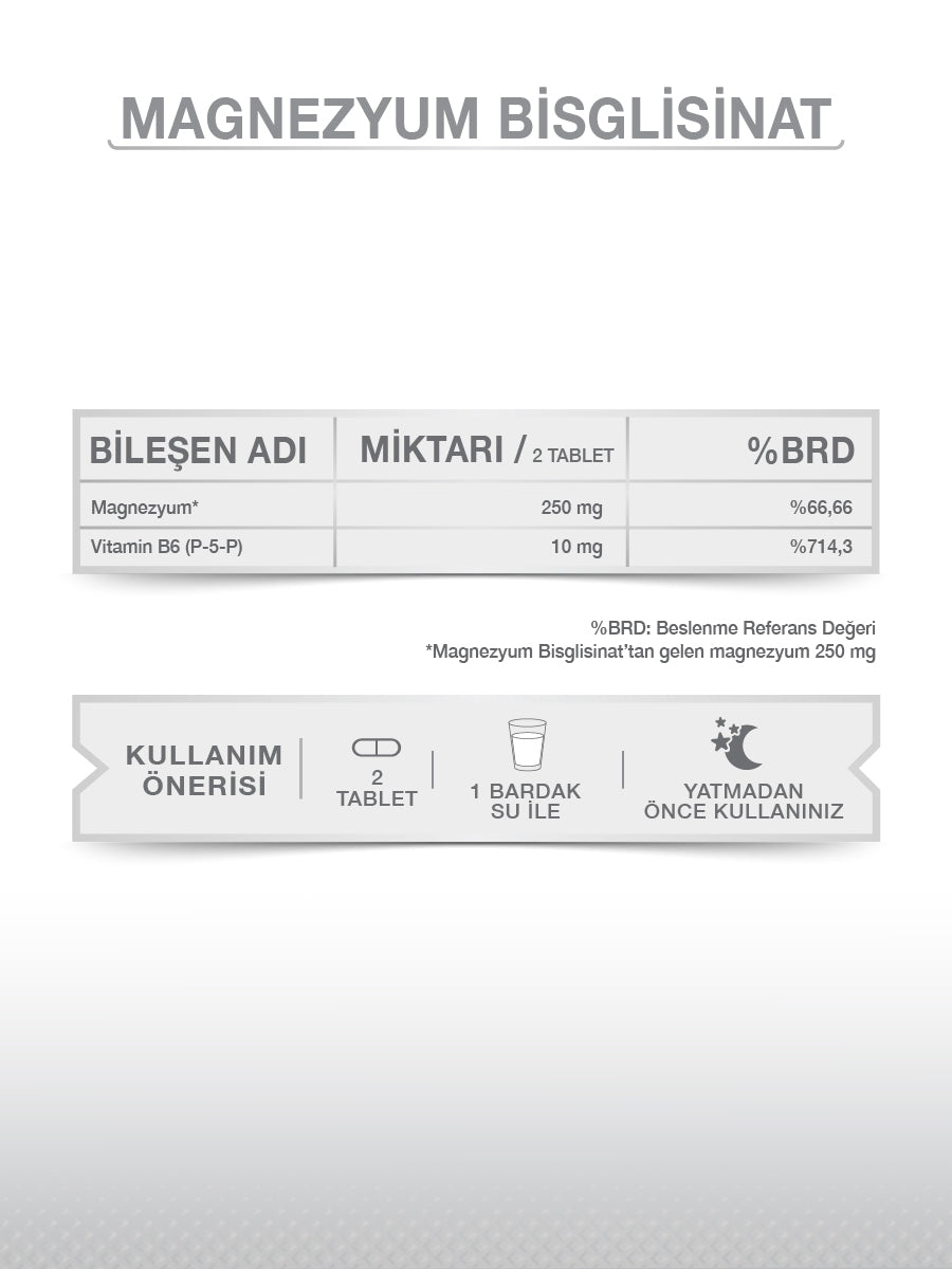 GOODDAY MAGNESIUM PLUS G (Mg. BİSGLİSİNAT) & P5P 30 TABLET