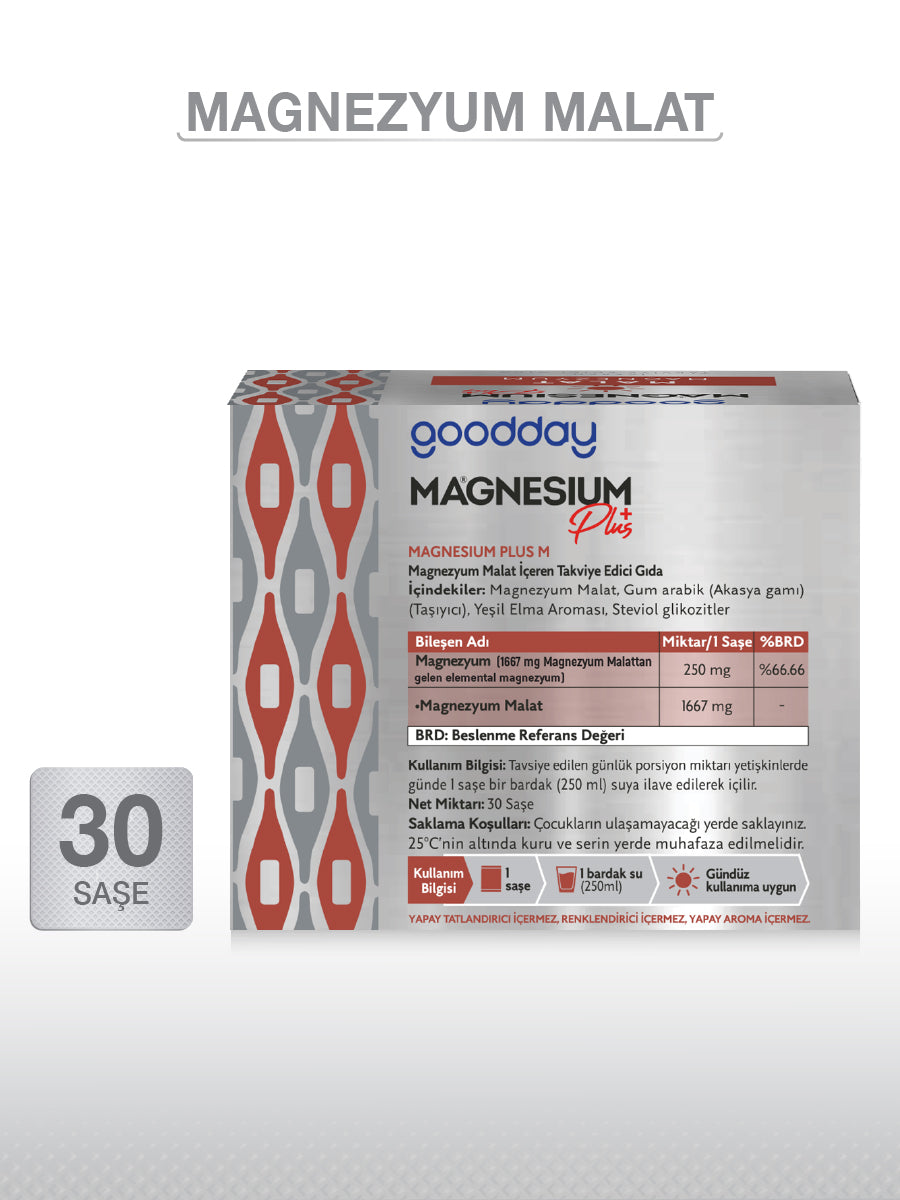 GOODDAY MAGNESIUM PLUS M (Mg.  MALAT) 30 SAŞE