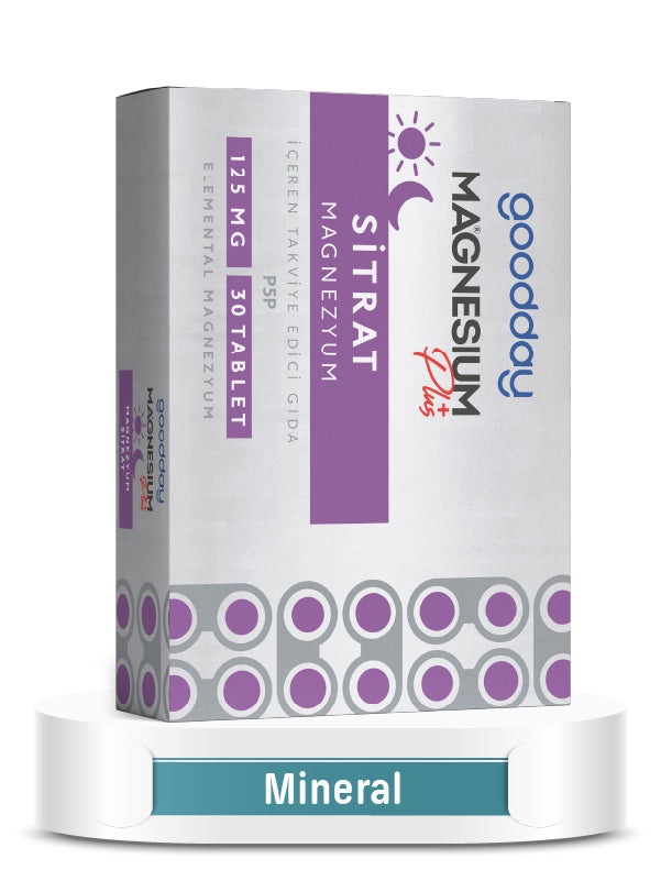 GOODDAY MAGNESIUM PLUS S (MAGNEZYUM SİTRAT) & P5P 30 TABLET