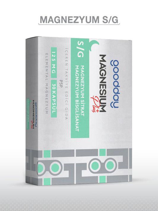 MAGNESIUM PLUS  S/G (BİSGLİSİNAT SİTRAT & P5P) 30 KAPSÜL