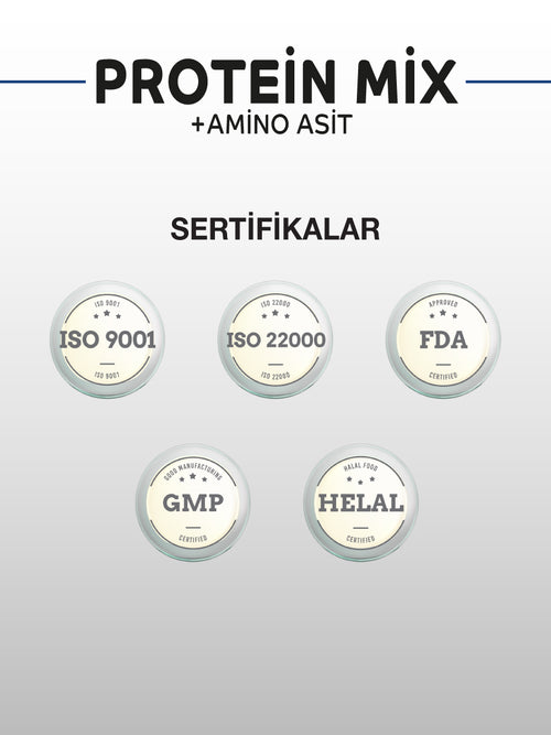 PROTEİN MİX+ AMİNO ASİT 500GR SPORCU BESİNİ