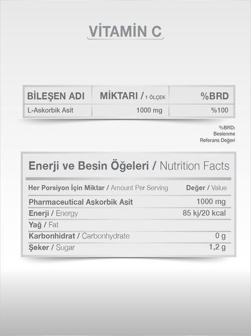 GOODDAY VİTAMİN C  400 gr T.E.G